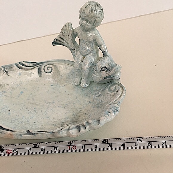 VTG Porcelain Baby and GoldfishTrinket /Soap Dish - Picture 8 of 15